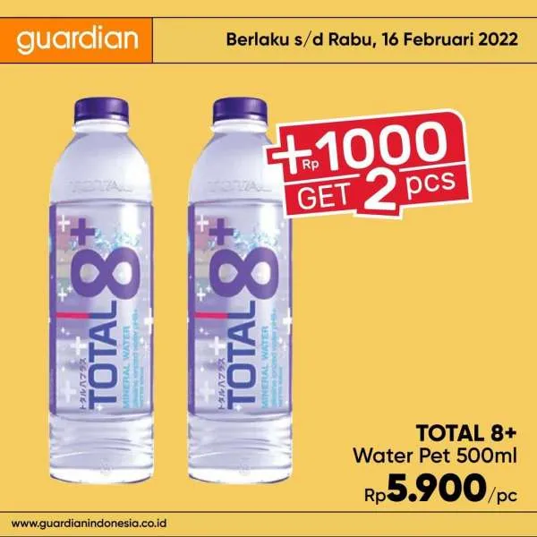 Promo Guardian +1000 Get 2 Pcs Periode 10-16 Februari 2022