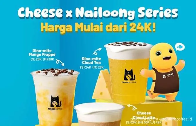 Promo Tomoro Coffee x Nailoong, Beli Menu Cheese Series Gratis Merchandise Gemas