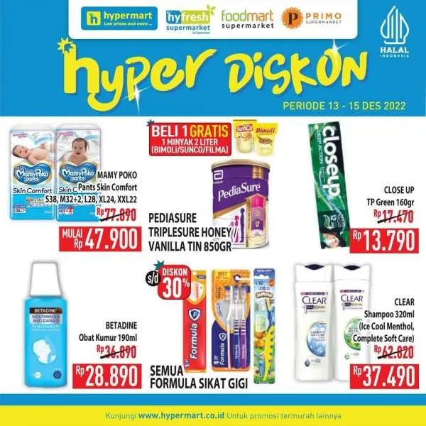 Promo Hypermart Hyper Diskon Weekday Periode 13-15 Desember 2022
