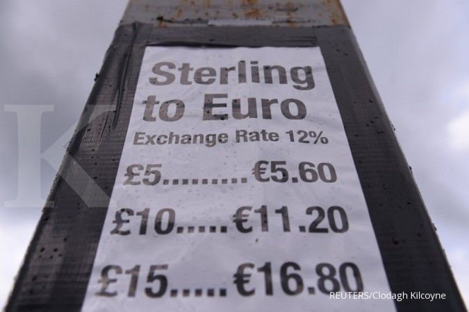 Sentimen negatif kompak mengadang, euro menguat di hadapan poundsterling