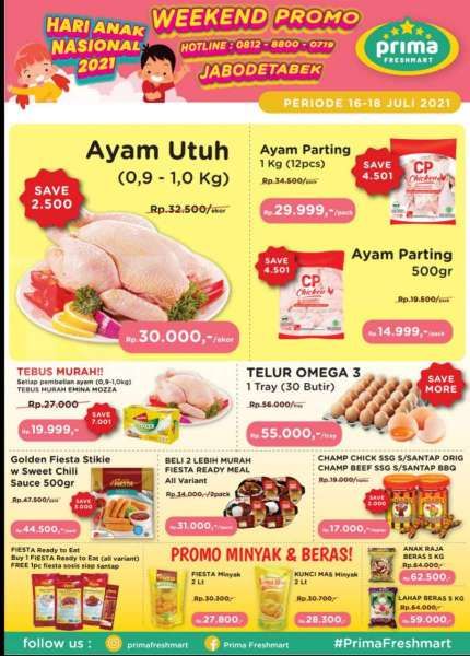 Intip Weekend Promo Prima Freshmart periode 16-18 Juli 2021 