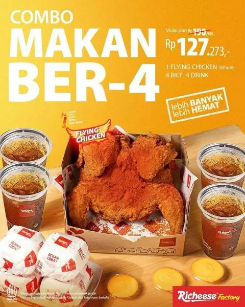 Promo Richeese Factory Makan Berempat Hemat