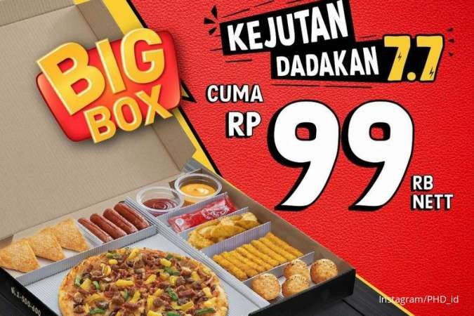 Promo 7.7 Pizza Hut Delivery, Ada Kejutan Dadakan Big Box Harga Spesial Isi Banyak