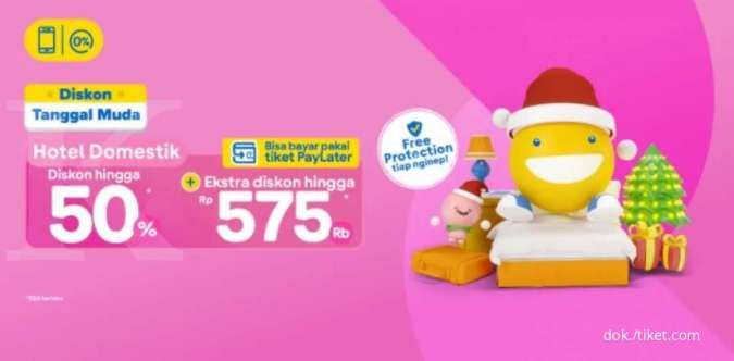 Promo Tiket.com Tanggal Muda, Diskon Hotel Domestik hingga 50% dan Ekstra Rp 575.000