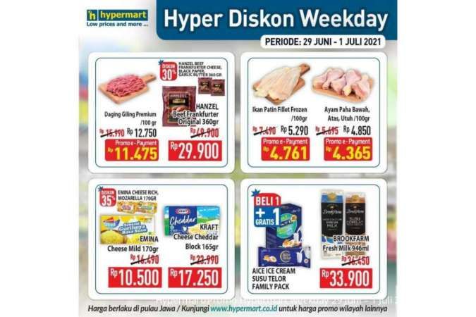 Promo Hypermart weekday 29 Juni – 1 Juli 2021, penawaran Hyper Diskon terbaru!