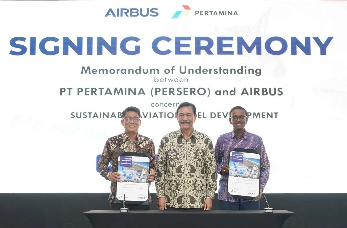 Airbus dan Pertamina Jalin Kembangkan Bahan Bakar Penerbangan Berkelanjutan (SAF)
