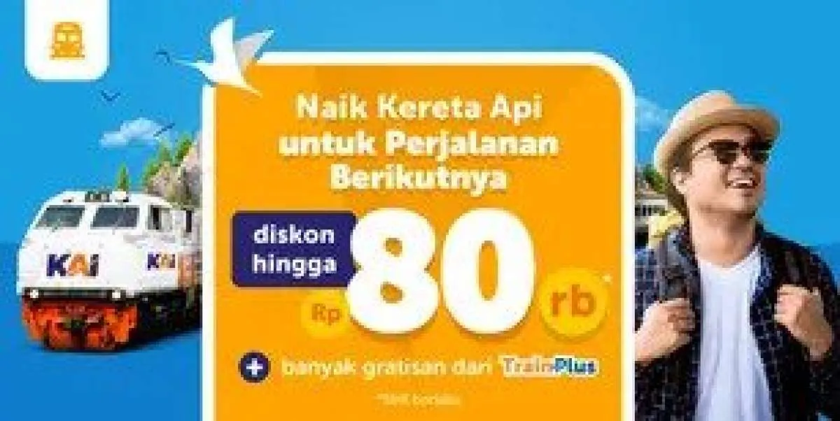 Promo Traveloka Tiket Kereta Api Perjalanan Berikutnya Diskon hingga Rp 80.000