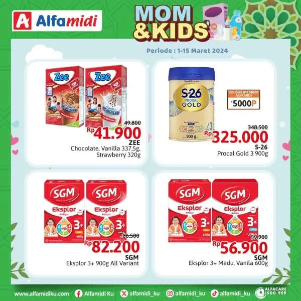 Promo Alfamidi Mom & Kids Periode 1-15 Maret 2024