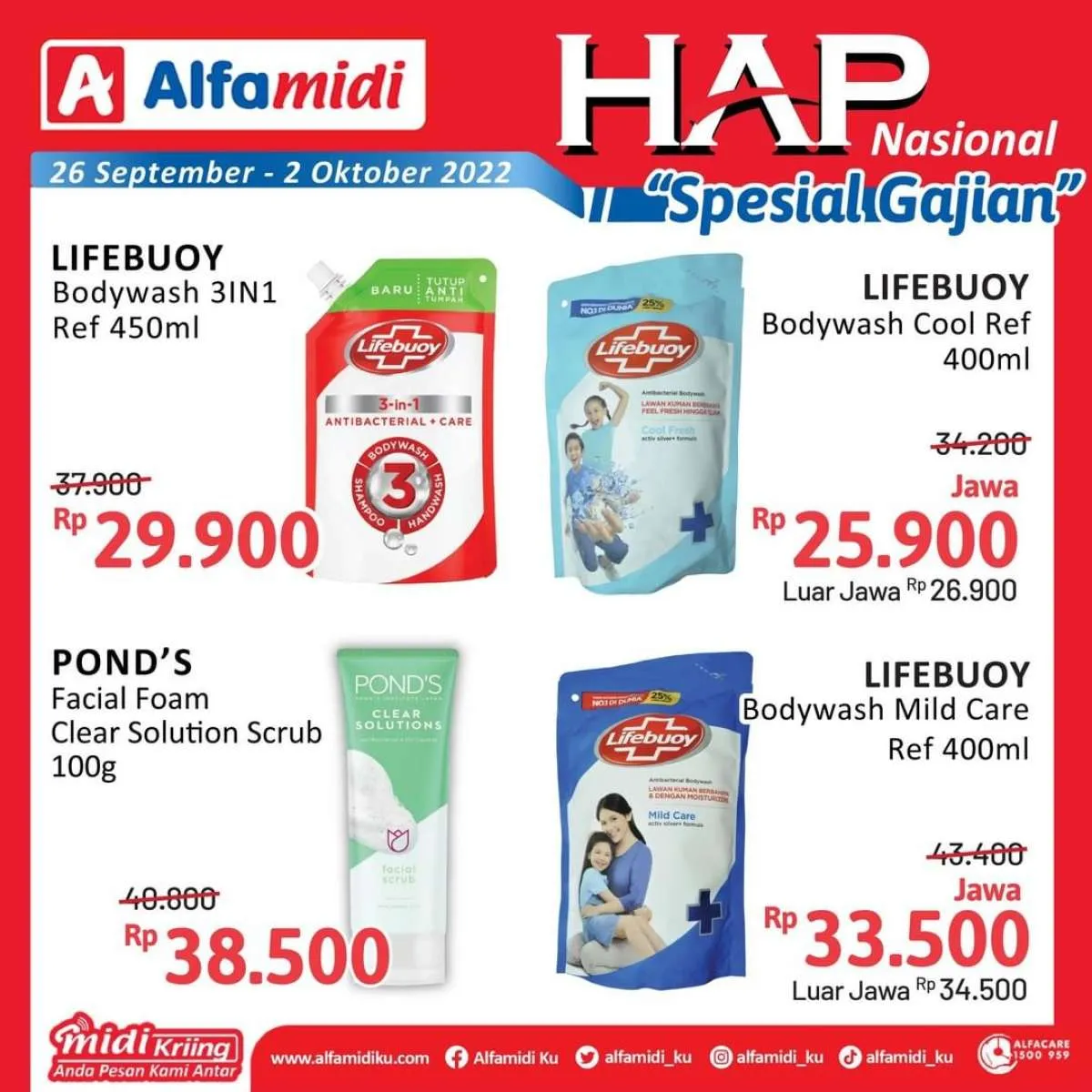 Promo Alfamidi Hemat Satu Pekan Spesial Gajian Periode 26 September-2 Oktober 2022