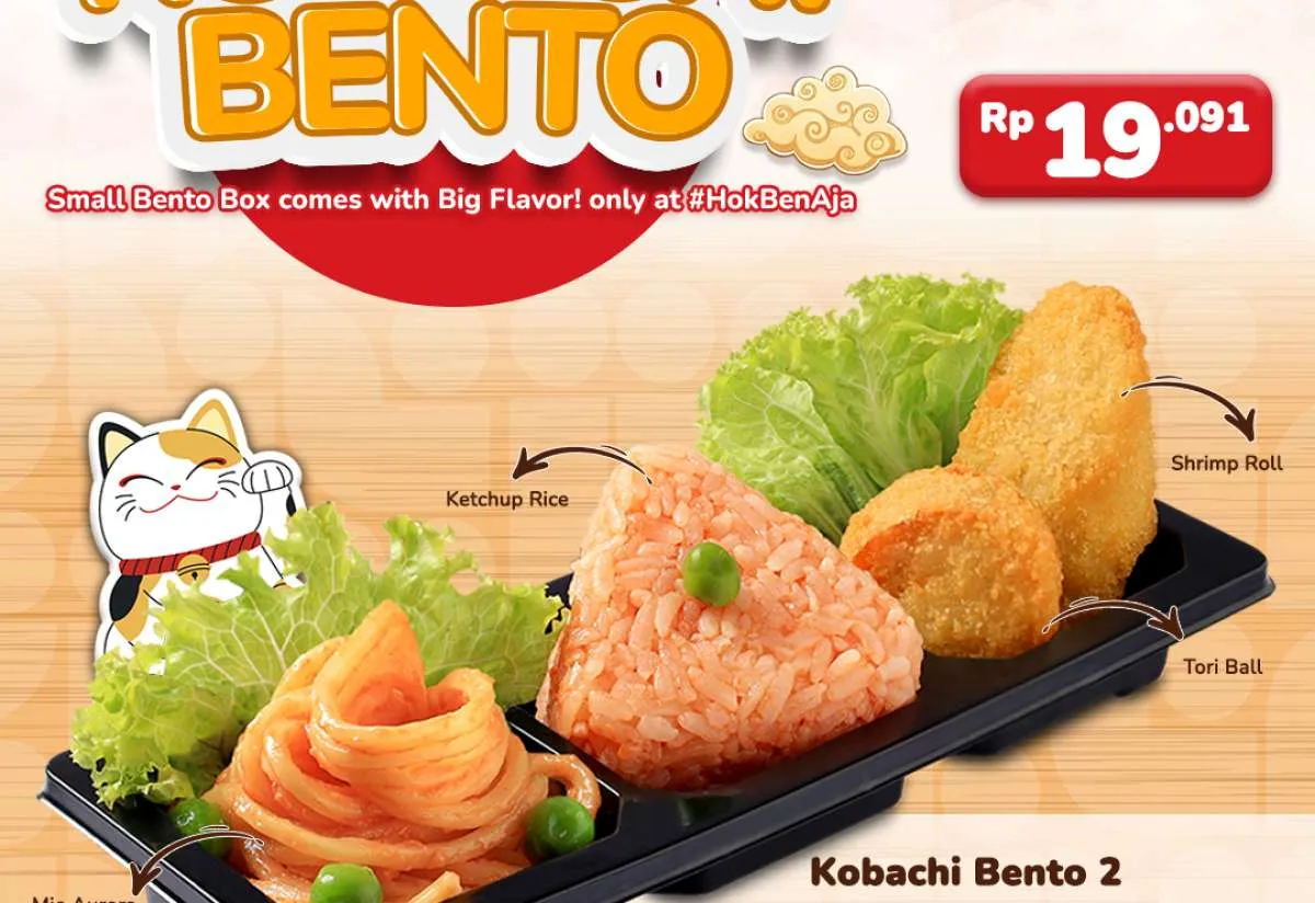 Promo HokBen Menu Baru Harga Hemat, Kobachi Bento Cuma Rp 19.000-an 