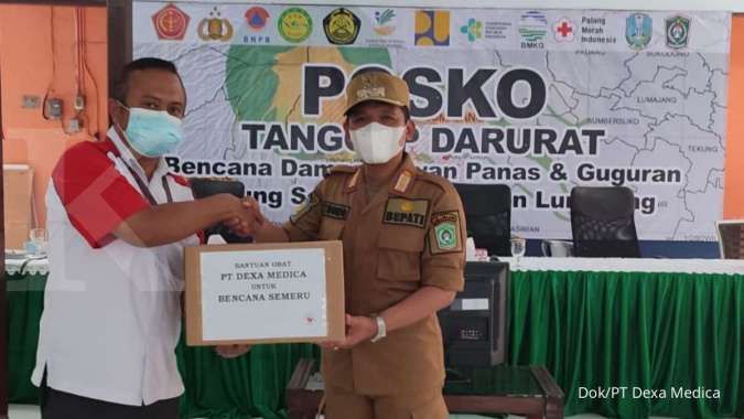 Peduli Penanganan Warga Terdampak Erupsi Gunung Semeru, Dexa Group Donasikan Obat-obatan melalui BNPB