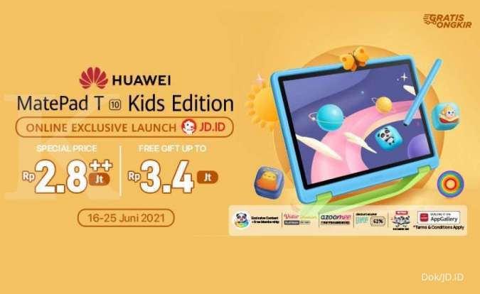 JD.ID Menjadi Mitra Eksklusif Huawei untuk Peluncuran MatePad T10 Kids Edition