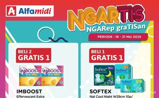 Promo Alfamidi Ngartis 16-31 Mei 2025, Beli 2 Gratis 1 Imboost-Susu Oatside