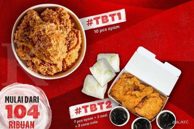 Promo KFC (23/12), Paket TBT 1 atau TBT 2 di Promo The Best Thursday Kamis Rp 115.000