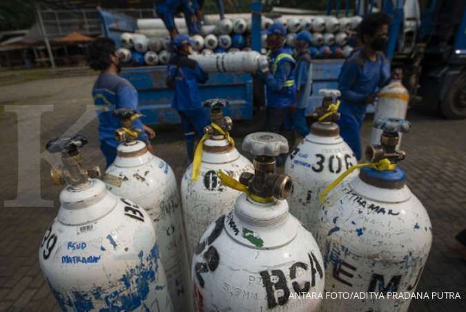 Indonesia masih mengandalkan pasokan tabung oksigen impor