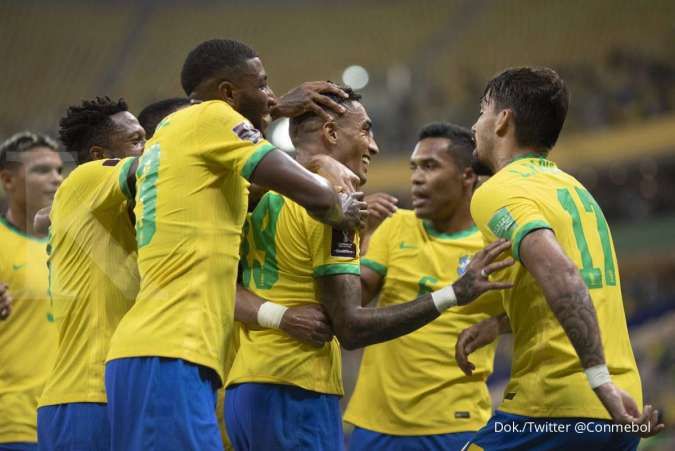 Hasil Kualifikasi Piala Dunia 2022 Brasil vs Uruguay