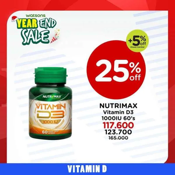 Promo Watsons Year End Sale Edisi Vitamin 23 Desember 2021-2 Januari 2022