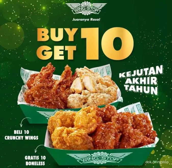 Wingstop promo akhir tahun: Buy 10 Get 10 free