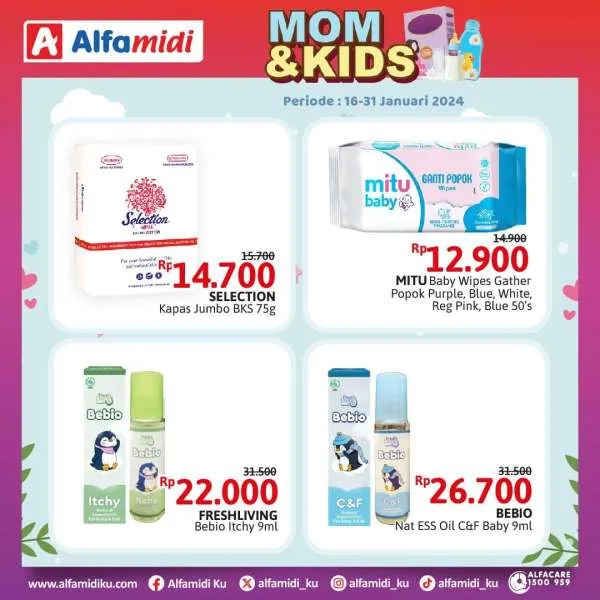 Promo Alfamidi Mom & Kids Periode 16-31 Januari 2024
