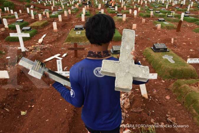 Kematian pasien corona di Indonesia Rabu (21/7) 1.383 orang, masih tertinggi di dunia
