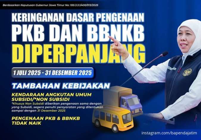 Pemutihan Pajak Kendaraan Jawa Timur 2025 Dimulai, Catat Ketentuannya