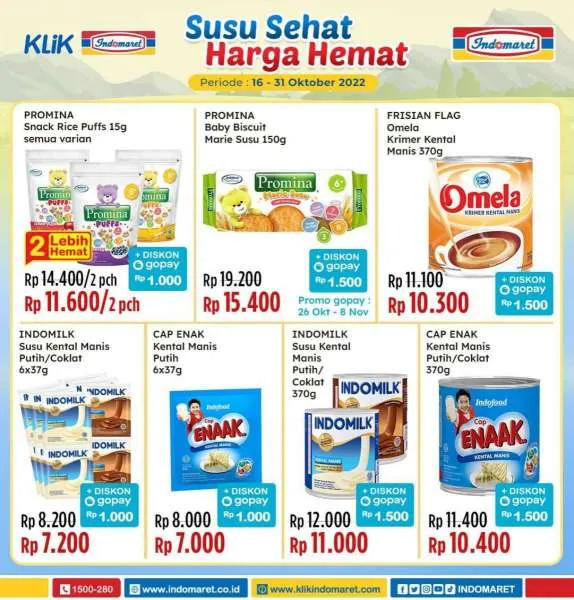 Promo Indomaret Susu Sehat Harga Hemat Periode 16-31 Oktober 2022