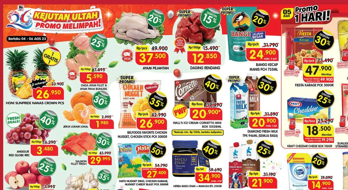 Katalog Harga Promo JSM Superindo 4-6 Agustus 2023, Daging dan Buah Lebih Murah