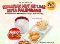 Promo HokBen HUT Palembang dan Bandar Lampung 16-18 Juni, Mulai Rp 28.000-an Saja