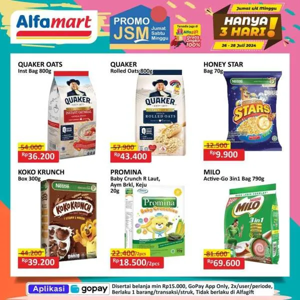 Promo JSM Alfamart Periode 26-28 Juli 2024