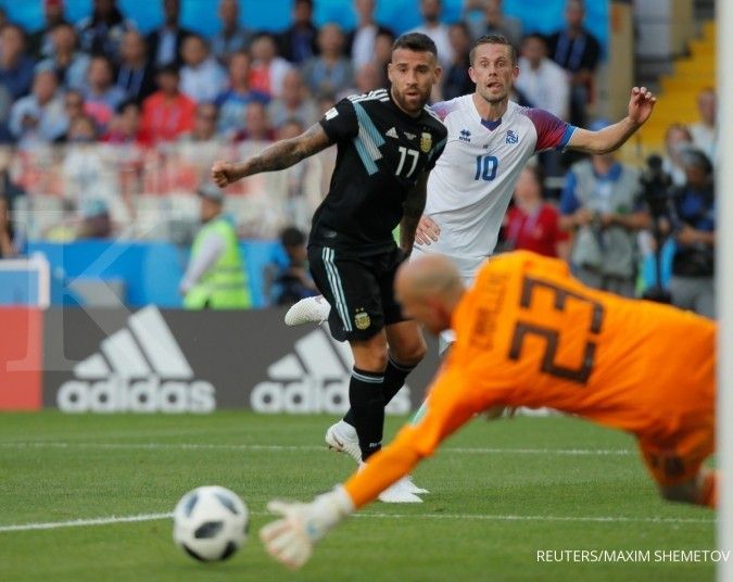 Argentina ditahan imbang Islandia pada babak pertama