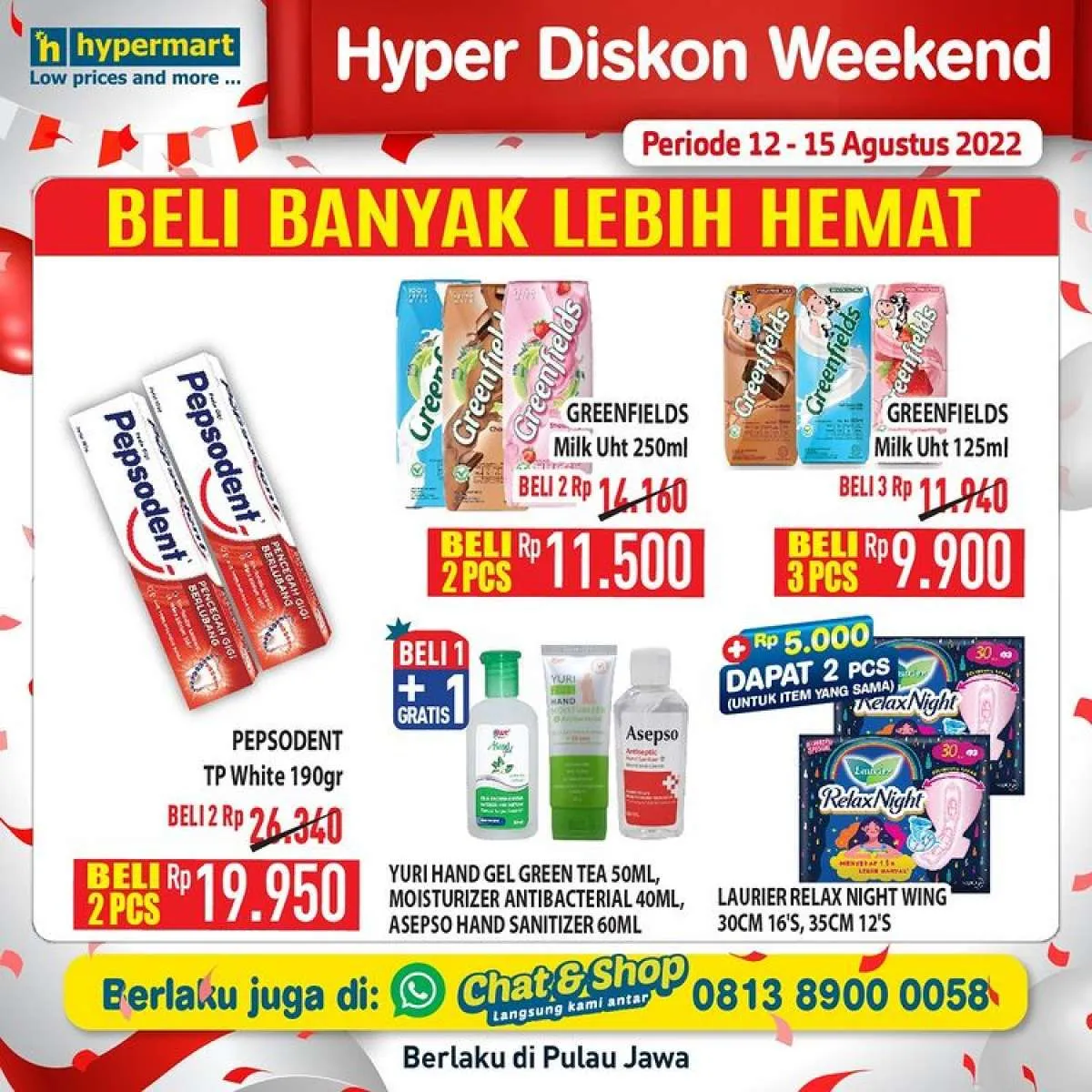 Katalog Promo Hypermart Hyper Diskon Weekend Periode 12-15 Agustus 2022