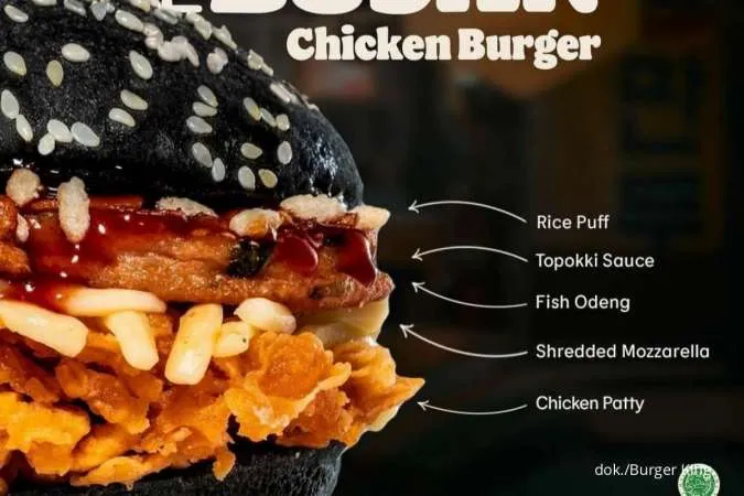Menu Burger King Terbaru, Burger Hitam ala Busan dengan Aneka Isian ala Korea