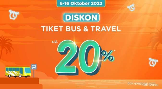 Promo PegiPegi 10.10 hingga 16 Oktober, Dapatkan Diskon Tiket Bus & Travel 20%