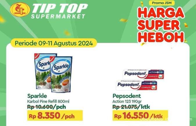 Promo JSM Tip Top Supermarket 11 Januari 2024, Hari Terakhir Pepsodent Lebih Murah