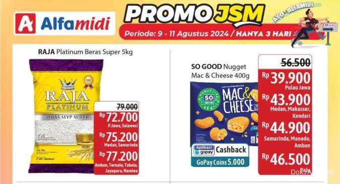 Katalog Promo JSM Alfamidi Periode 9-11 Agustus 2024, Kebutuhan Dapur Serba Murah!