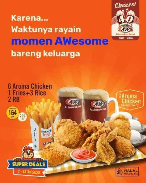 Promo A&W Super Deals Paket Hemat Juli 2025