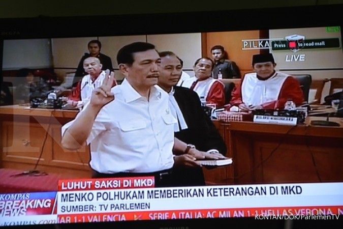 Di MKD, Luhut: Berteman dengan Riza tanpa bisnis