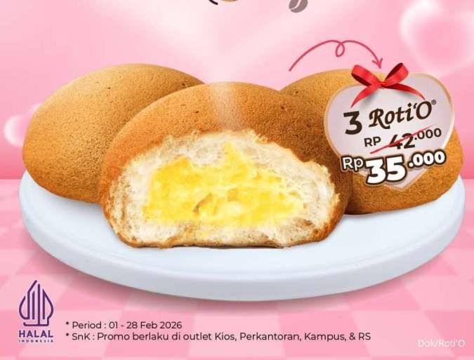 Promo Roti'O Menjelang Valentine Februari 2026, Beli Banyak Lebih Murah