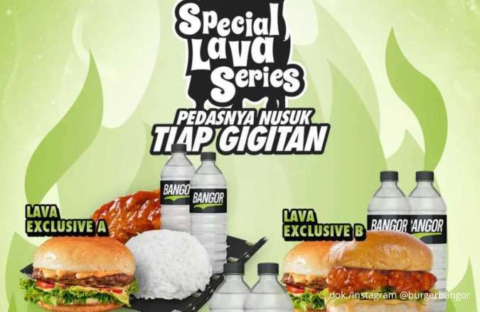 Promo Burger Bangor Special Lava Series 3-10 Juli, Paket Komplit Cuma Rp 60.000-an
