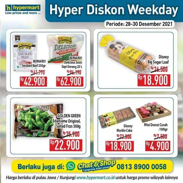 Promo Hypermart Hyper Diskon Weekday Periode 28-30 Desember 2021