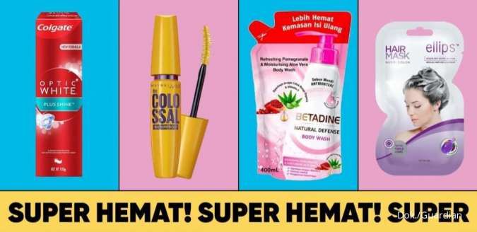 Promo Guardian Tambah Uang Rp 1.000 Dapat 2 Produk, Berlaku hingga 23 Februari 2022