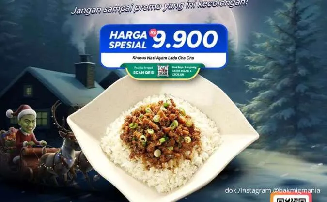 Promo KA99ET Bank Saqu di Bakmi GM 15–17 Desember, Nasi Ayam Lada Cha Cha Rp 9.900