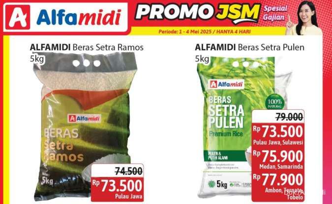 Katalog Promo JSM Alfamidi Periode 1-4 Mei 2025, Spesial Gajian!