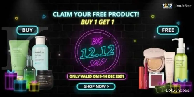 Promo Innisfree Big 12.12 Sale 9-14 Desember 2021