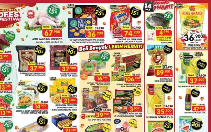 Promo Superindo Hari Ini 13-16 Oktober 2025, Ada Beli 1 Gratis 1 dan Diskon 50%