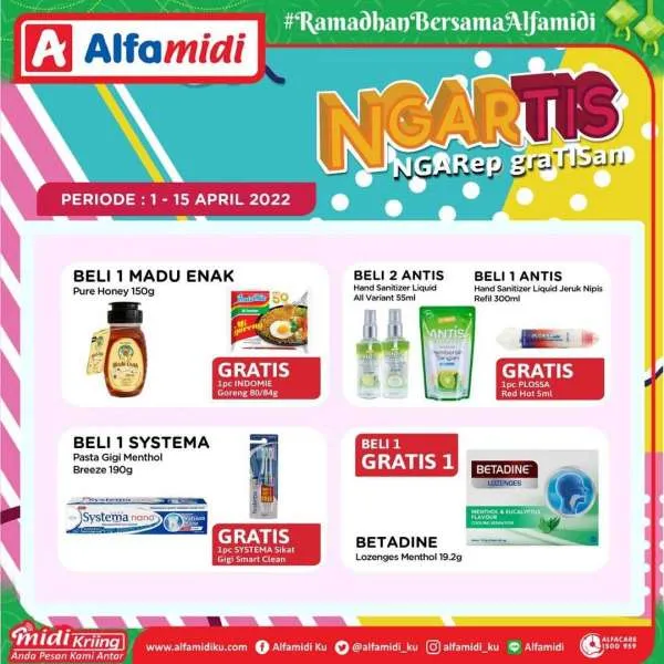 Promo Alfamidi Ngartis (Ngarep Gratisan) Periode 1-15 April 2022