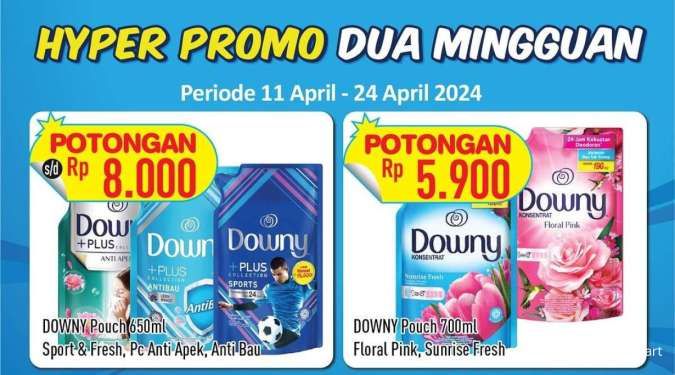 Promo Hypermart Dua Mingguan s/d 24 April 2024, Beragam Merek Detergen Harga Ekonomis