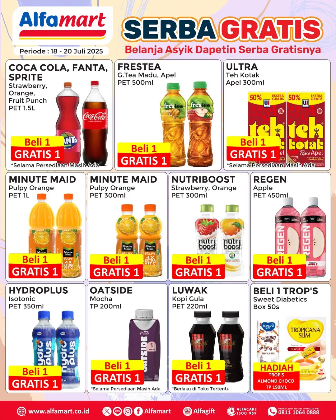 Promo Alfamart Serba Gratis Periode 18-20 Juli 2025