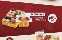 Hari Terakhir Promo JCO Merdeka Deals, 1 Box JPOPS + 1 JCOOL Cuma Rp 100.000