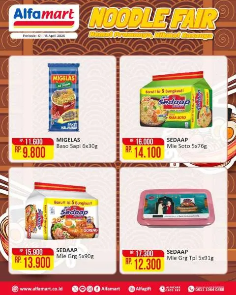 Promo Alfamart Noodle Fair Periode 1-15 April 2025
